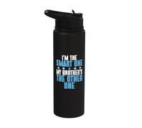 Soy el inteligente Mi hermano es el otro hermano Stainless Steel Insulated Water Bottle