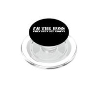 Soy el Jefe Cuando Ella no está Cerca de Marido Divertido PopSockets PopGrip para MagSafe