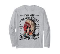 Soy el Jefe Pokalotatwat de The Tribe Native America Trendy Manga Larga