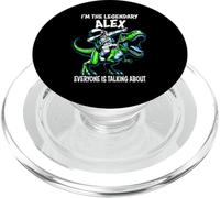Soy el Legendario Alex Divertido Astronauta Dinosaurio Dibujos PopSockets PopGrip para MagSafe