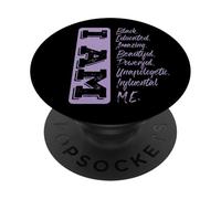 Soy El Mes De La Historia Negra Fuerte Educado Orgulloso PopSockets PopGrip Adhesivo