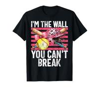 Soy el muro que no puedes romper Softball Catcher Game Day Vibes Camiseta