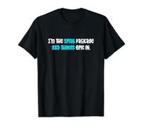 Soy el Paquete pequeño Las Cosas Buenas Vienen en una Persona Linda y Corta Camiseta gráfica económica, Hombre, Negro, S