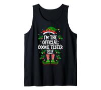 Soy el probador Oficial de Galletas Elfo Christmas Pajama PJ Camiseta sin Mangas
