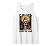 Soy el rey, tú eres el gato lindo y leal, gracioso Camiseta sin Mangas