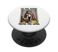 Soy el rey, tú eres el gato lindo y leal, gracioso PopSockets PopGrip Adhesivo