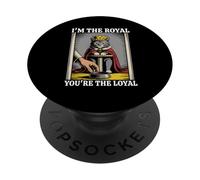 Soy el rey, tú eres el gato lindo y leal, gracioso PopSockets PopGrip Adhesivo