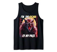 Soy el Sigma de mi Pack Funny Wolf Meme Hombre Lobo Genial Camiseta sin Mangas