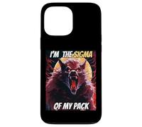 Soy el Sigma de mi Pack Funny Wolf Meme Hombre Lobo Genial Carcasa para iPhone 13 Pro MAX