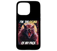 Soy el Sigma de mi Pack Funny Wolf Meme Hombre Lobo Genial Carcasa para iPhone 15 Pro MAX