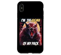 Soy el Sigma de mi Pack Funny Wolf Meme Hombre Lobo Genial Carcasa para iPhone XS MAX