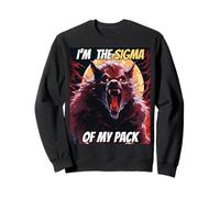 Soy el Sigma de mi Pack Funny Wolf Meme Hombre Lobo Genial Sudadera