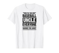 Soy el tío del béisbol del Que Todos te advirtieron Camiseta gráfica económica, Hombre, Blanco, XL