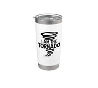 Soy el Tornado Funny Weather Storm Chaser Meteorólogo Vaso térmico de acero inoxidable de doble pared