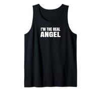 Soy el verdadero ángel Cool Funny Camiseta sin Mangas