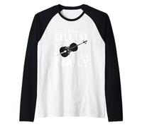 Soy el violonchelista del músico familiar Camiseta Manga Raglan