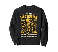 Soy Electricista si bailo sin música Esqueleto Divertido Sudadera