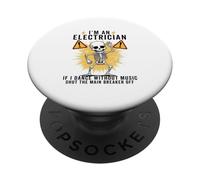 Soy Electricista si bailo sin música Funny Electricia PopSockets PopGrip Adhesivo