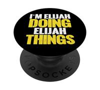 Soy Elijah haciendo las cosas de elijah, nombre divertido PopSockets PopGrip Adhesivo