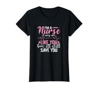 Soy Enfermera Puede Que no me gustes, Pero aún así te salvaré Camiseta gráfica económica, Mujer, Negro, L