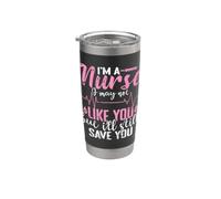 Soy enfermera Puede que no me gustes, pero aún así te salvaré Vaso térmico de acero inoxidable de doble pared