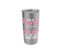 Soy enfermera Puede que no me gustes, pero aún así te salvaré Vaso térmico de acero inoxidable de doble pared