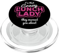Soy Esa Loca Almuerzo señora cafetería Escuela Almuerzo señora PopSockets PopGrip para MagSafe