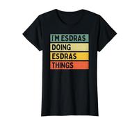 Soy Esdras Doing Esdras Things Cosas Divertida Cita Personalizada Camiseta gráfica económica, Mujer, Negro, S
