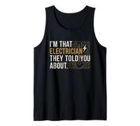 Soy Ese Electricista Que te dijeron sobre el Arte de Texto Vintage Camiseta sin Mangas