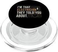 Soy Ese Electricista Que te dijeron sobre el Arte de Texto Vintage PopSockets PopGrip para MagSafe