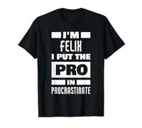 Soy Félix Diciendo un Nombre Divertido de Felix Camiseta gráfica económica, Hombre, Negro, M