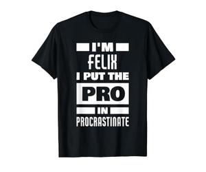 Soy Félix Diciendo un Nombre Divertido de Felix Camiseta gráfica económica, Hombre, Negro, S