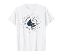 Soy frágil como una Bomba, no una Flor Gracioso Camiseta gráfica económica, Hombre, Blanco, M