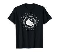 Soy frágil como una Bomba, no una Flor Retro Camiseta gráfica económica, Hombre, Negro, S