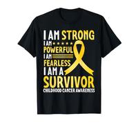 Soy Fuerte, poderoso, Valiente, niños sobrevivientes de cáncer Infantil Camiseta