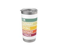 Soy Giovany Doing Giovany Things Funny Nombre personalizado Vaso térmico de acero inoxidable de doble pared