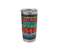Soy Grumpy Old Man Septiembre 1948 Mi nivel de su estupidez Vaso térmico de acero inoxidable de doble pared
