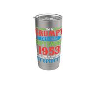 Soy Grumpy Old Man Septiembre 1953 Mi nivel de su estupidez Vaso térmico de acero inoxidable de doble pared