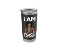 Soy Historia Negra Michelle Obama Internacional Mujeres Reina Vaso térmico de acero inoxidable de doble pared
