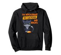 Soy intolerante a la lactosa y los Idiotas Gracioso Amante de los Gatos Sudadera con Capucha