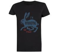 Soy Introvertido, Vete Blanca De Manga Corta para Mujer White Women tee Short Sleeve T-Shirt