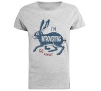 Soy Introvertido, Vete Camiseta De Manga Corta De Mujer Gris Grey Women tee Short Sleeve T-Shirt