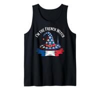 Soy la Bruja Francesa Francia Fácil Halloween Costume Holiday Camiseta sin Mangas