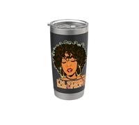 Soy la calle, así que mira en ambos sentidos antes de cruzarme chica negra Vaso térmico de acero inoxidable de doble pared