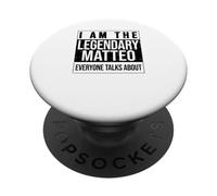 Soy la Camisa legendaria, Idea de Regalo para Matteo PopSockets PopGrip Adhesivo