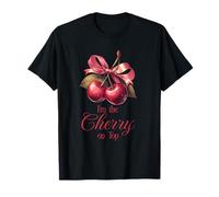 Soy la cereza en la parte superior Embarazo revelar boda baby shower Camiseta