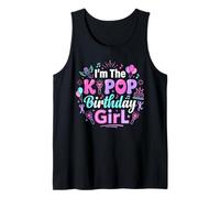 Soy la Chica de cumpleaños de KPOP Linda Cultura Coreana de Fiesta Pop Camiseta sin Mangas