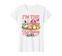 Soy la Chica del cumpleaños Lindos Animales de Granja Camiseta