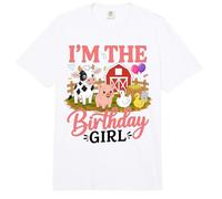 Soy la Chica del cumpleaños Lindos Animales de Granja Comfort Colors Adult Heavyweight T-Shirt