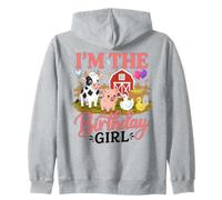 Soy la Chica del cumpleaños Lindos Animales de Granja Sudadera con Capucha